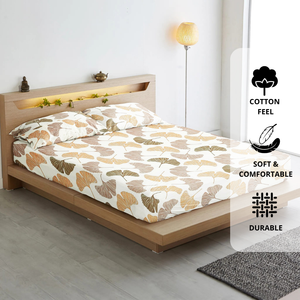 Floral  Fitted Bedsheet with Pilllow Cover 