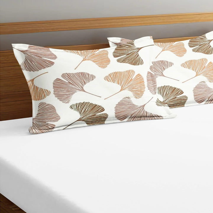 Soft Floral Print Pillow Cover Set In Brown Online At Best prices(2 Pcs)