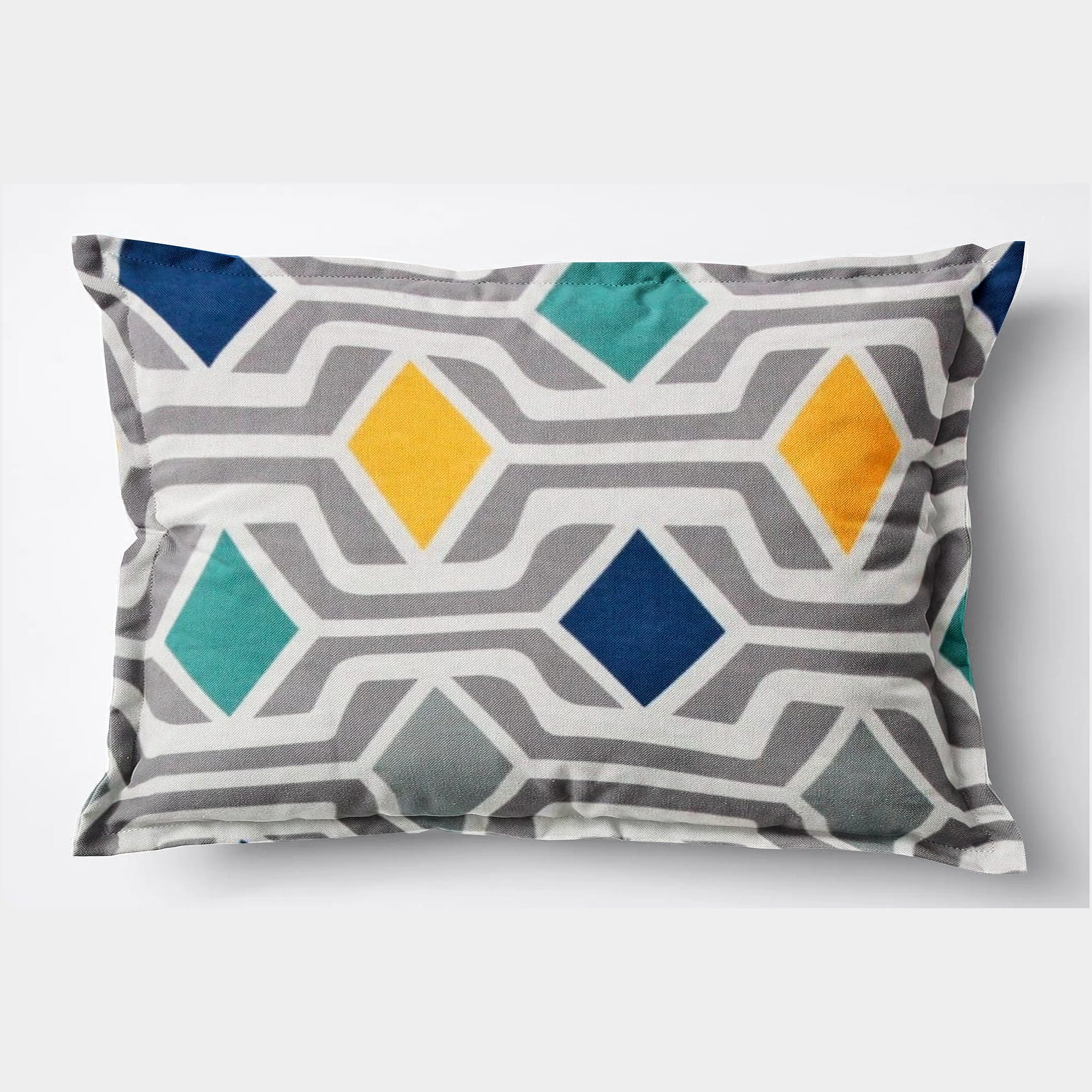 Soft Geometrical Print Pillow Cover Set In Grey Online At Best prices(2 Pcs)