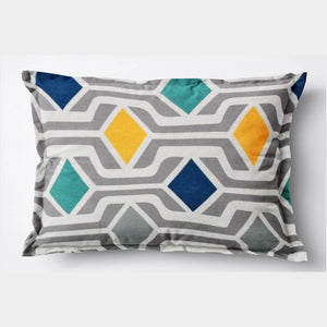Soft Geometrical Print Pillow Cover Set In Grey Online At Best prices(2 Pcs)