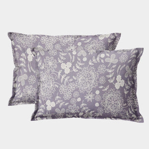 Soft Floral Print Pillow Cover Set In Purple Online At Best prices(2 Pcs)