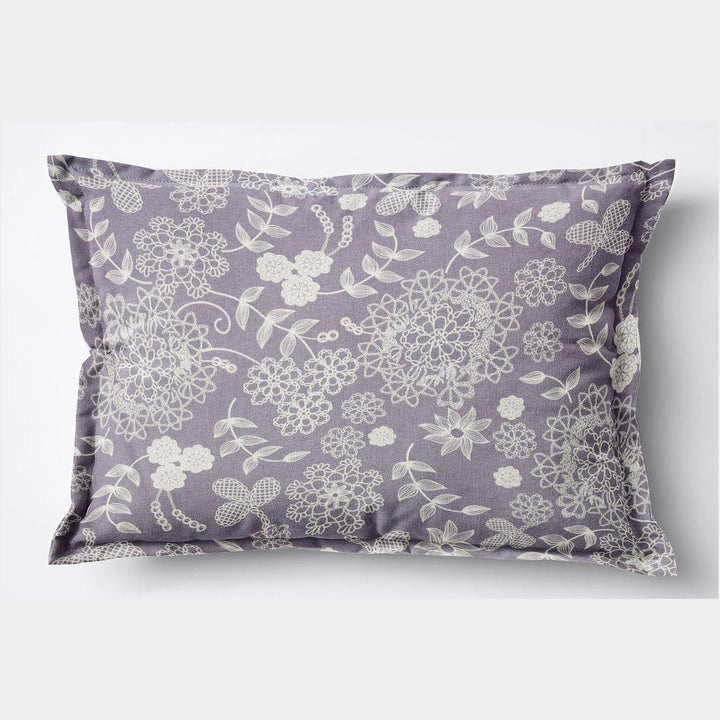 Soft Floral Print Pillow Cover Set In Purple Online At Best prices(2 Pcs)