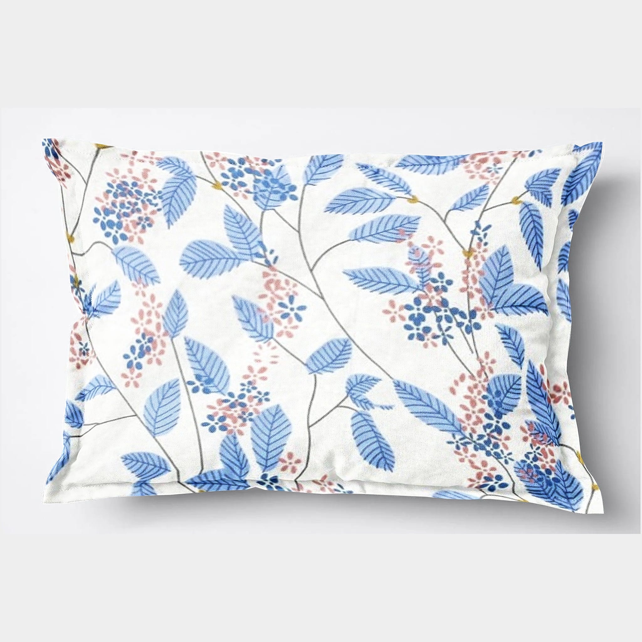 Soft Floral Print Pillow Cover Set In Blue Online At Best prices(2 Pcs)