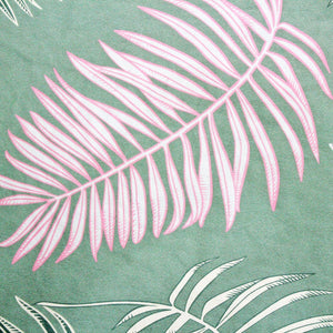 Cotton Floral Print 210 TC King Size Fitted Bedsheet In Green At Best Prices