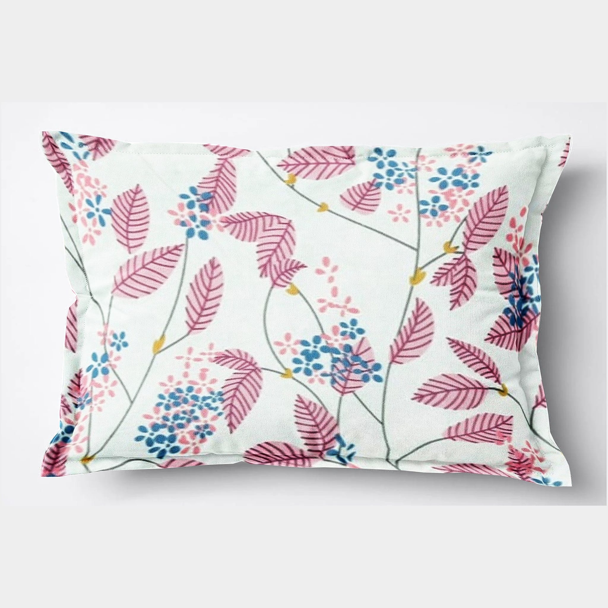 Soft Floral Print Pillow Cover Set In Magenta Online At Best prices(2 Pcs)