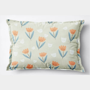 Soft Floral Print Pillow Cover Set In Khaki Online At Best prices(2 Pcs)