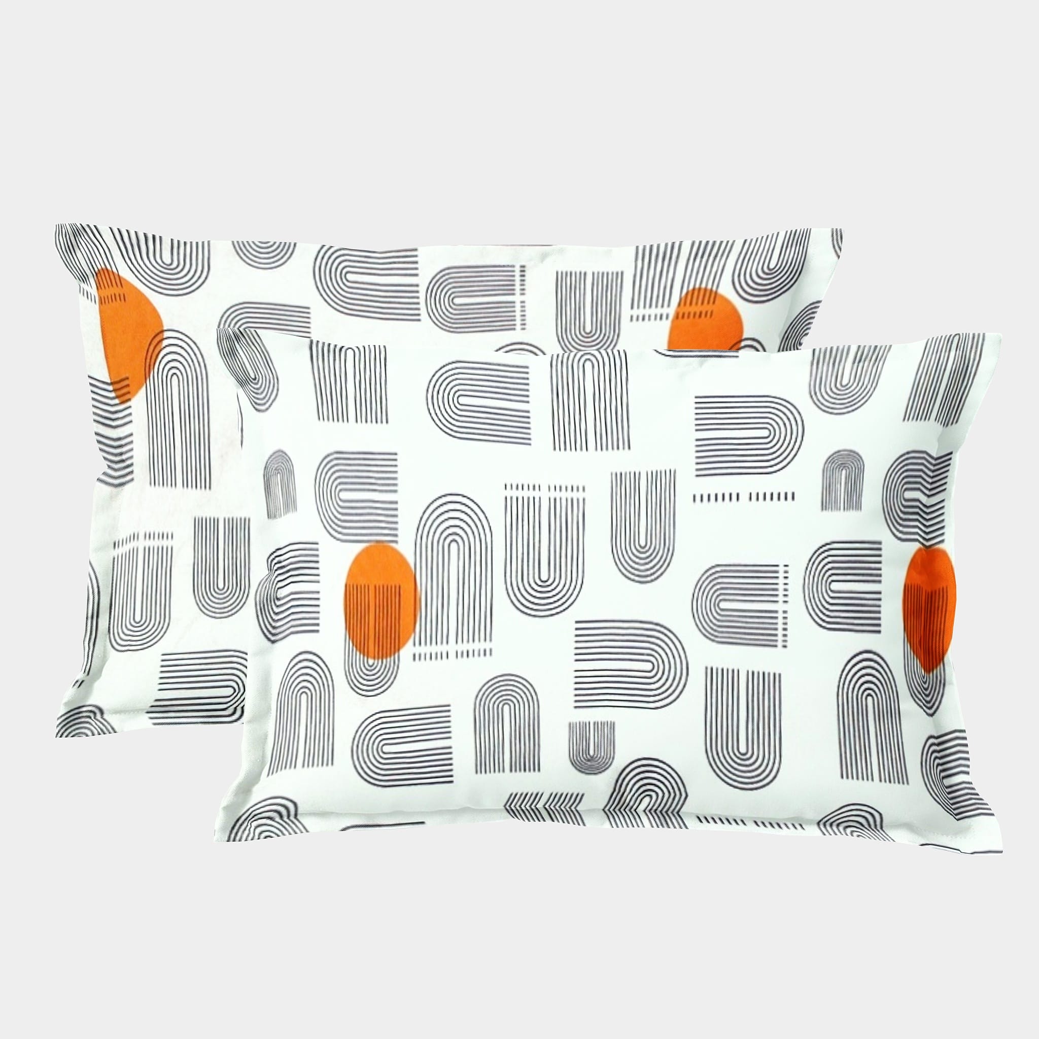Soft Abstract Print Pillow Cover Set In Grey Online At Best prices(2 Pcs)