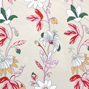 Cotton Floral Print 210 TC King Size Fitted Bedsheet In Magenta At Best Prices