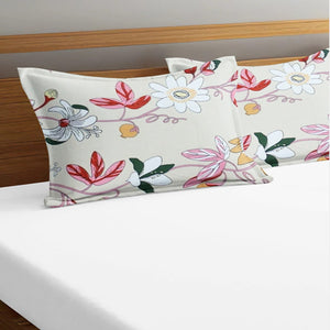 Soft Floral Print Pillow Cover Set In Magenta Online At Best prices(2 Pcs)