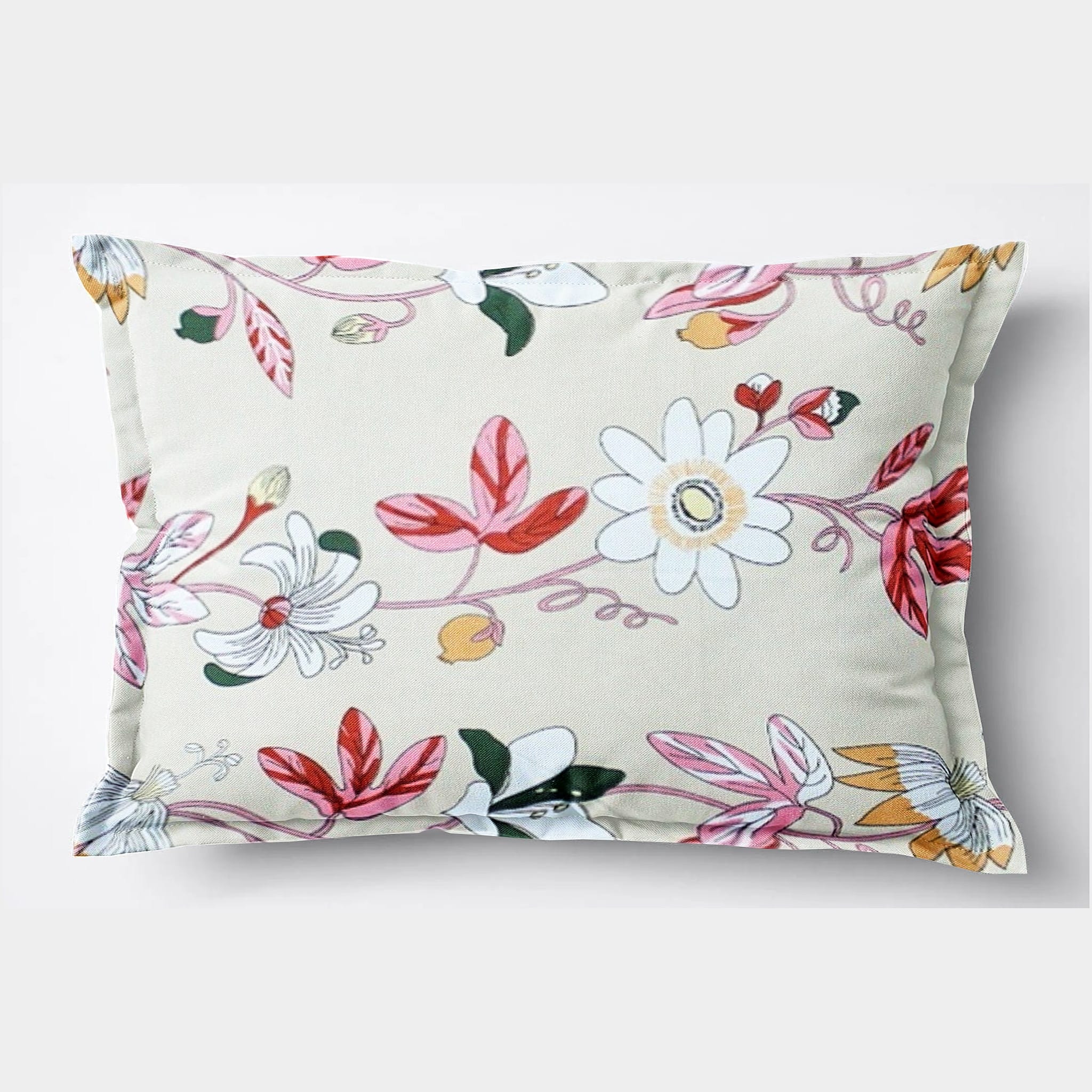 Soft Floral Print Pillow Cover Set In Magenta Online At Best prices(2 Pcs)