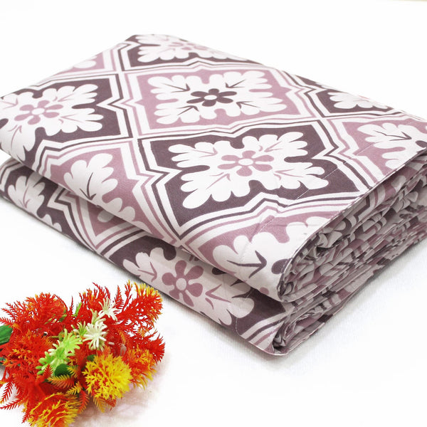 Microfiber Floral Reversible AC Dohar Blanket, Magenta