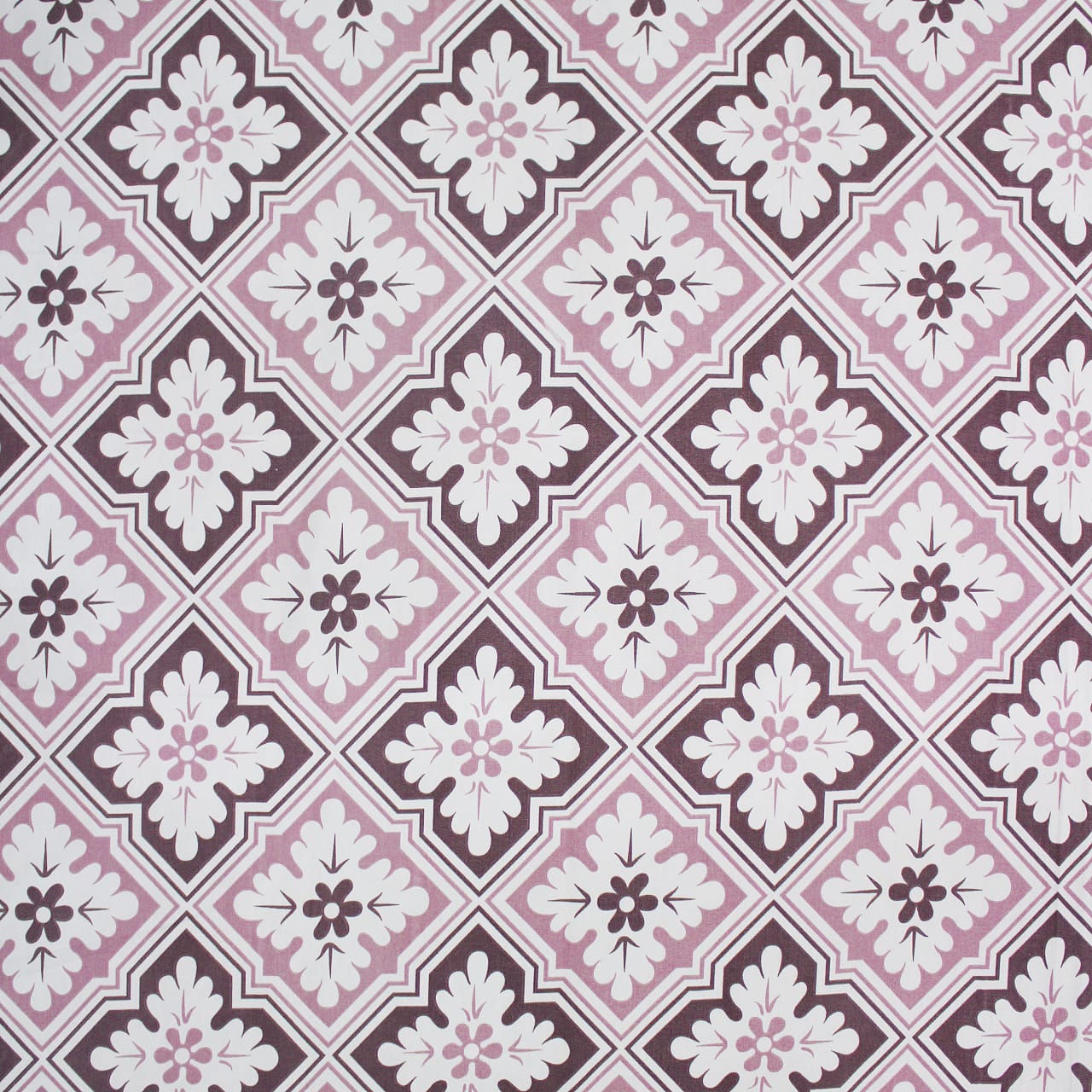 Cotton Floral Print 210 TC King Size Fitted Bedsheet In Magenta At Best Prices