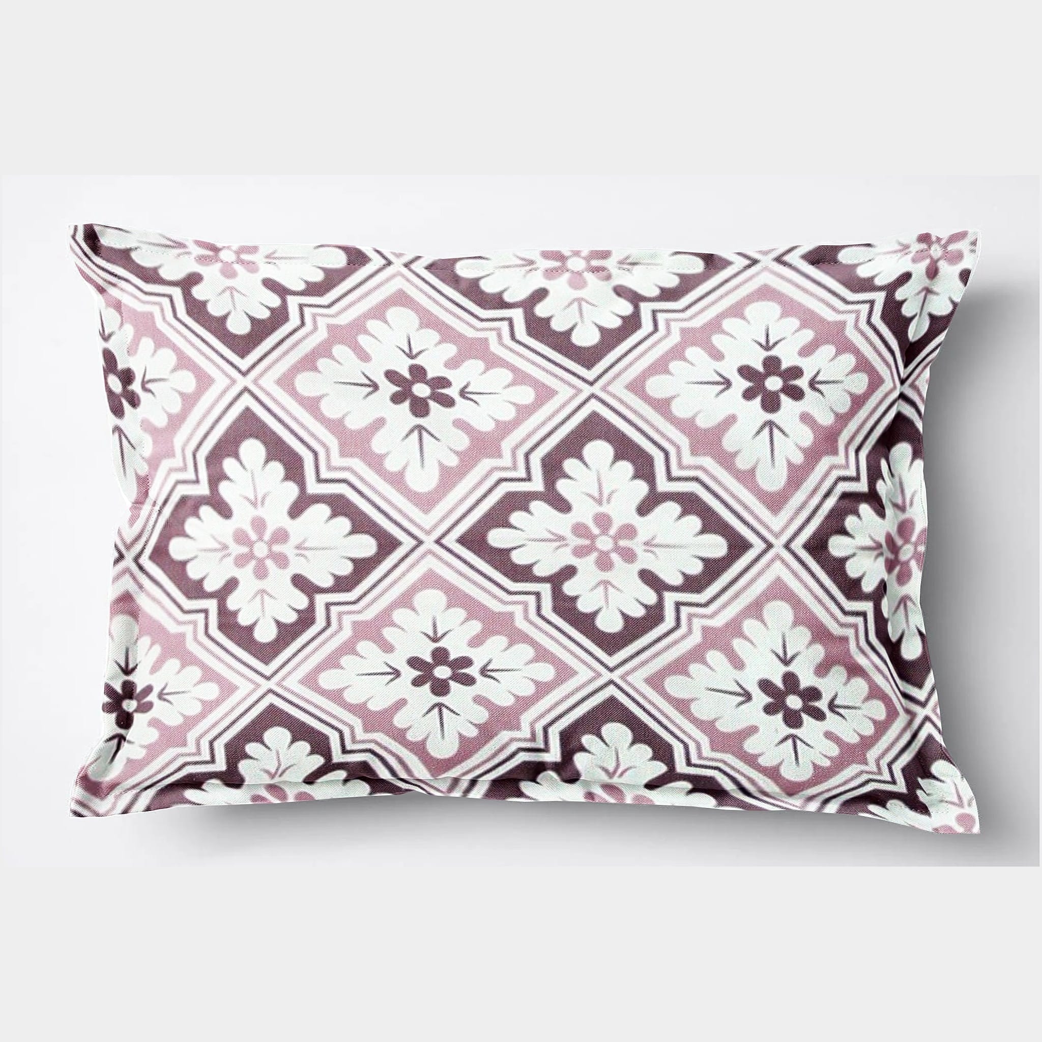 Soft Floral Print Pillow Cover Set In Magenta Online At Best prices(2 Pcs)