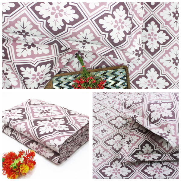 Magenta Festive Collection Floral Dohar Bedsheet Set (4 Pc) online in India