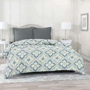 Printed Multicolor Floral Duvet Cover/Quilt Cover with Zipper