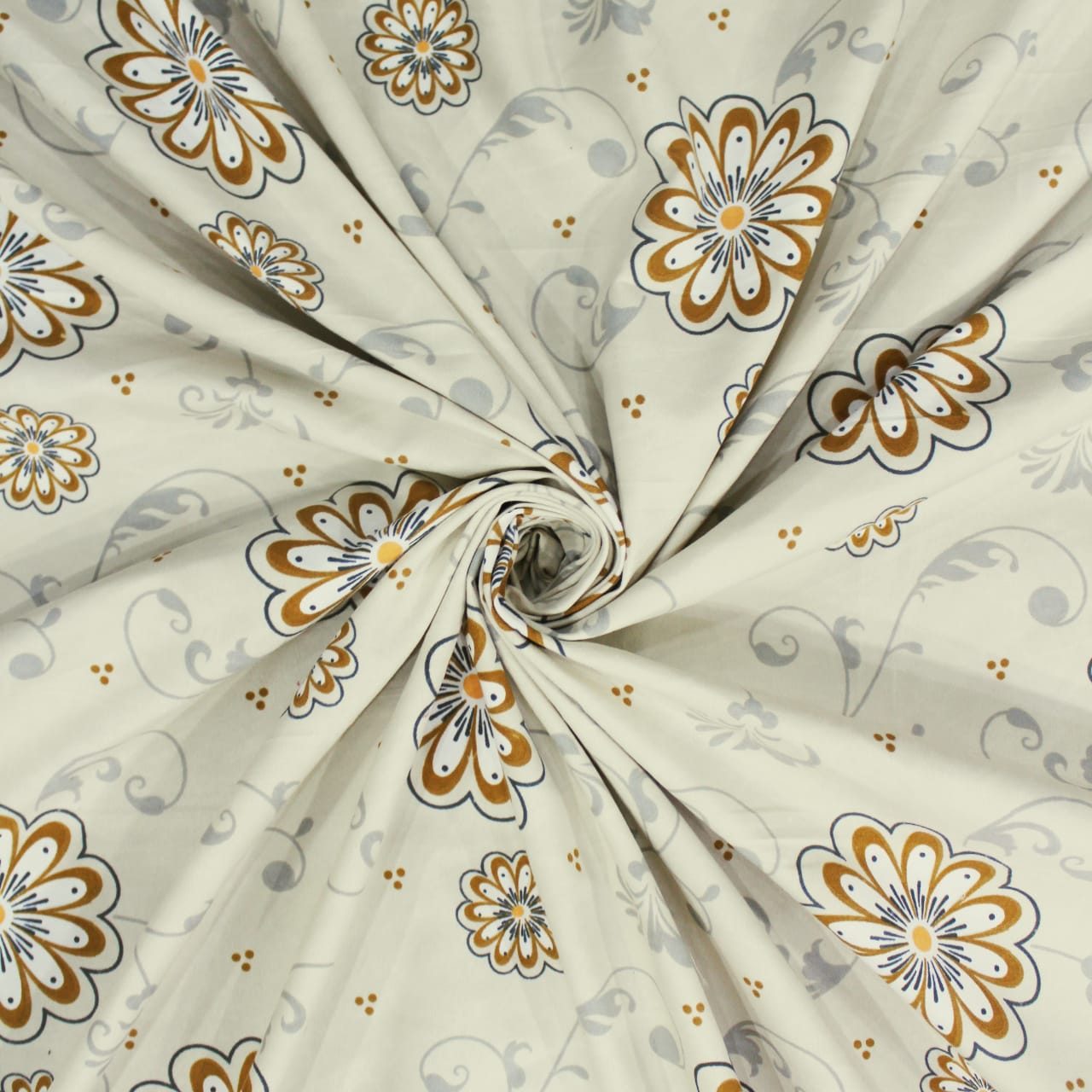 Microfiber Floral Reversible AC Dohar Blanket, Beige