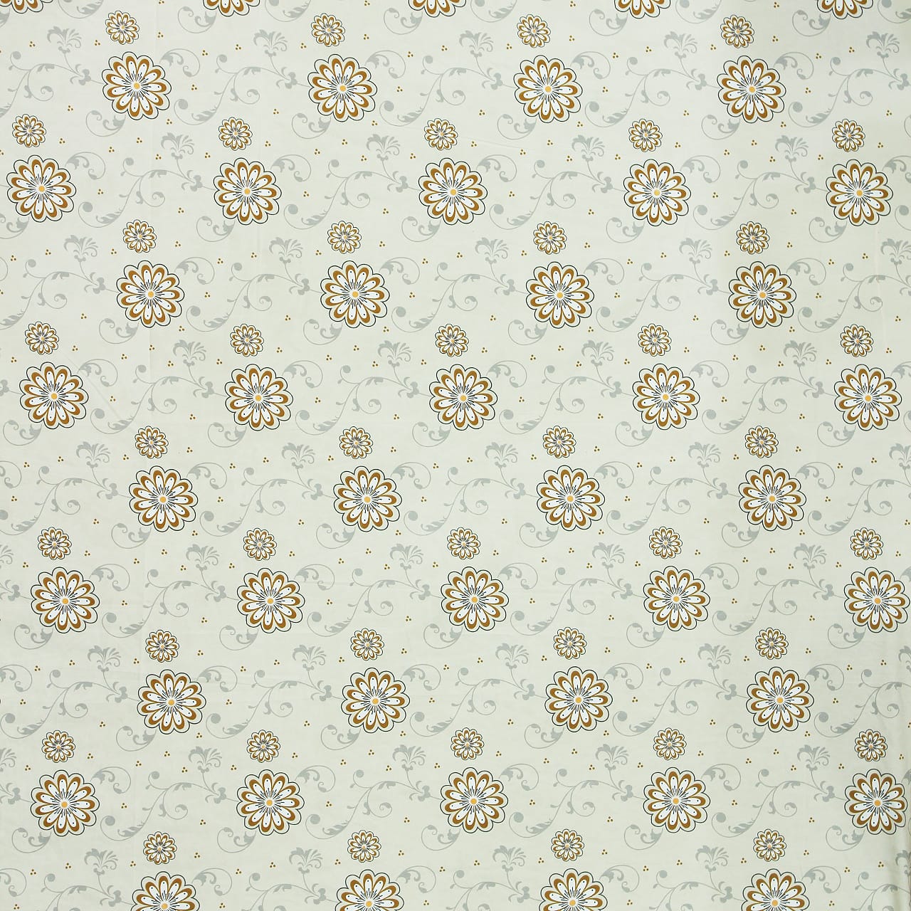 Full View Microfiber Floral Reversible AC Dohar Blanket, Beige  