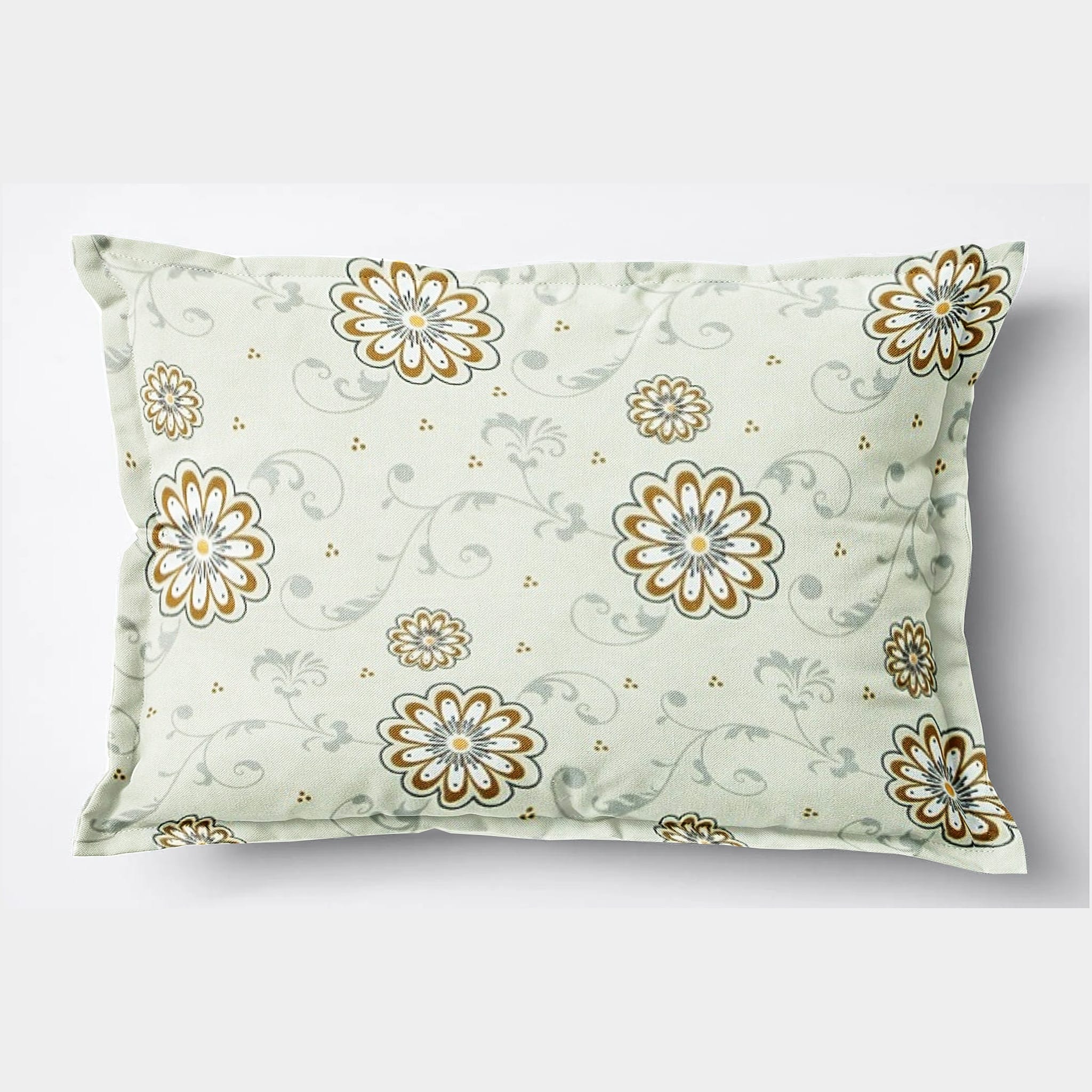 Soft Floral Print Pillow Cover Set In Beige Online At Best prices(2 Pcs)