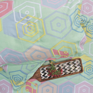 Cotton Floral Print 210 TC King Size Fitted Bedsheet In Multicolor At Best Prices