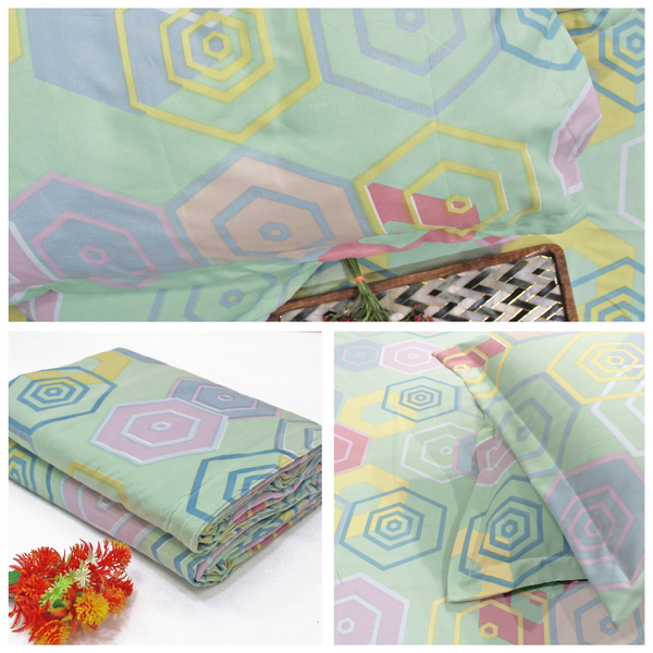 Multicolor Festive Collection Floral Dohar Bedsheet Set (4 Pc) online in India