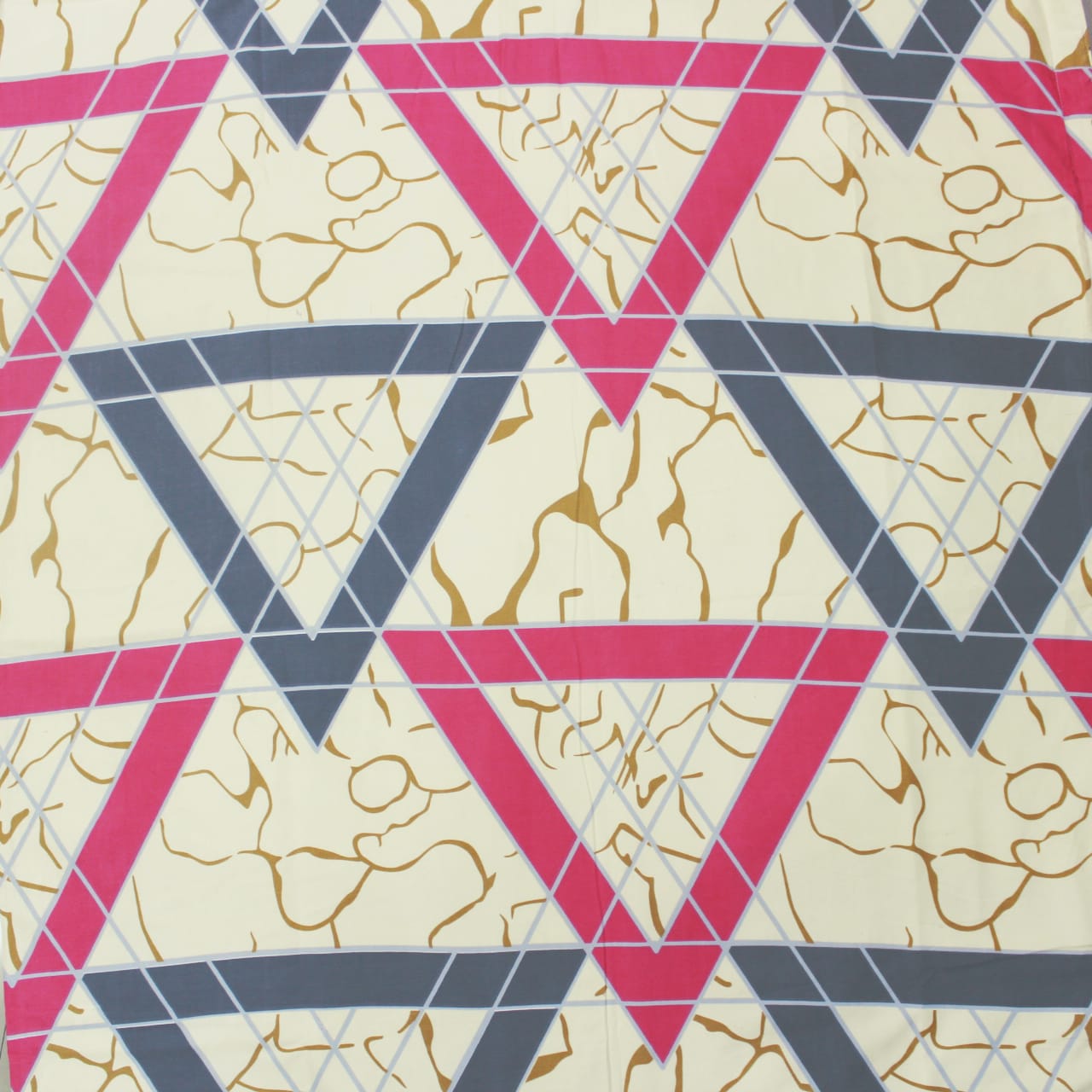Microfiber Geometrical Reversible AC Dohar Blanket, Multicolor  Design 