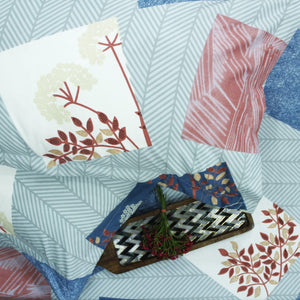 Cotton Geometrical Print 210 TC King Size Fitted Bedsheet In Multicolor