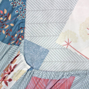 Cotton Geometrical Print 210 TC King Size Fitted Bedsheet In Multicolor