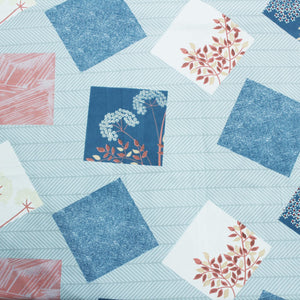 Cotton Geometrical Print 210 TC King Size Fitted Bedsheet In Multicolor