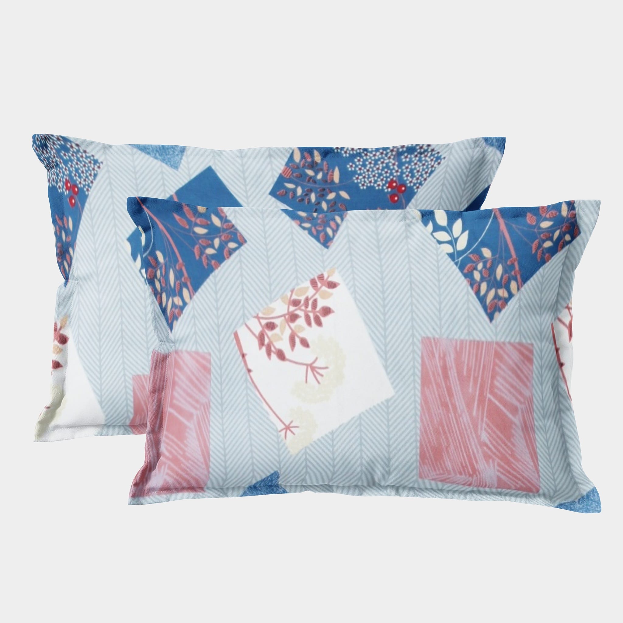 Soft Geometrical Print Pillow Cover Set In Multicolor Online At Best prices(2 Pcs)