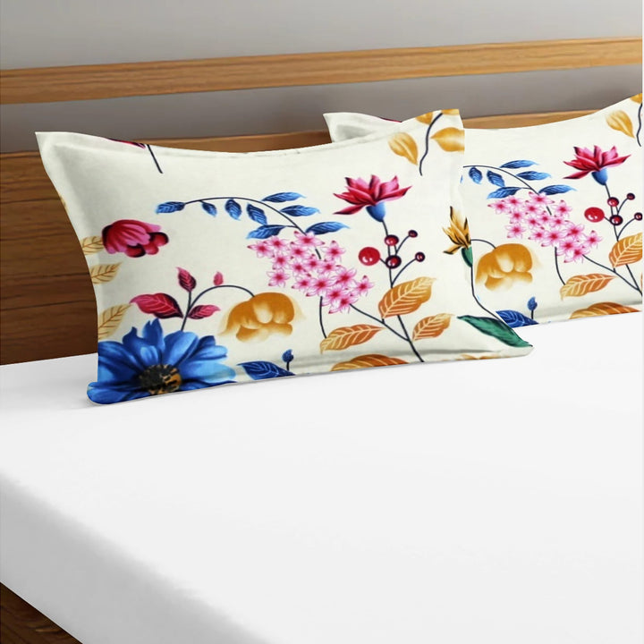 Soft Floral Print Pillow Cover Set In Multicolor Online At Best prices(2 Pcs)