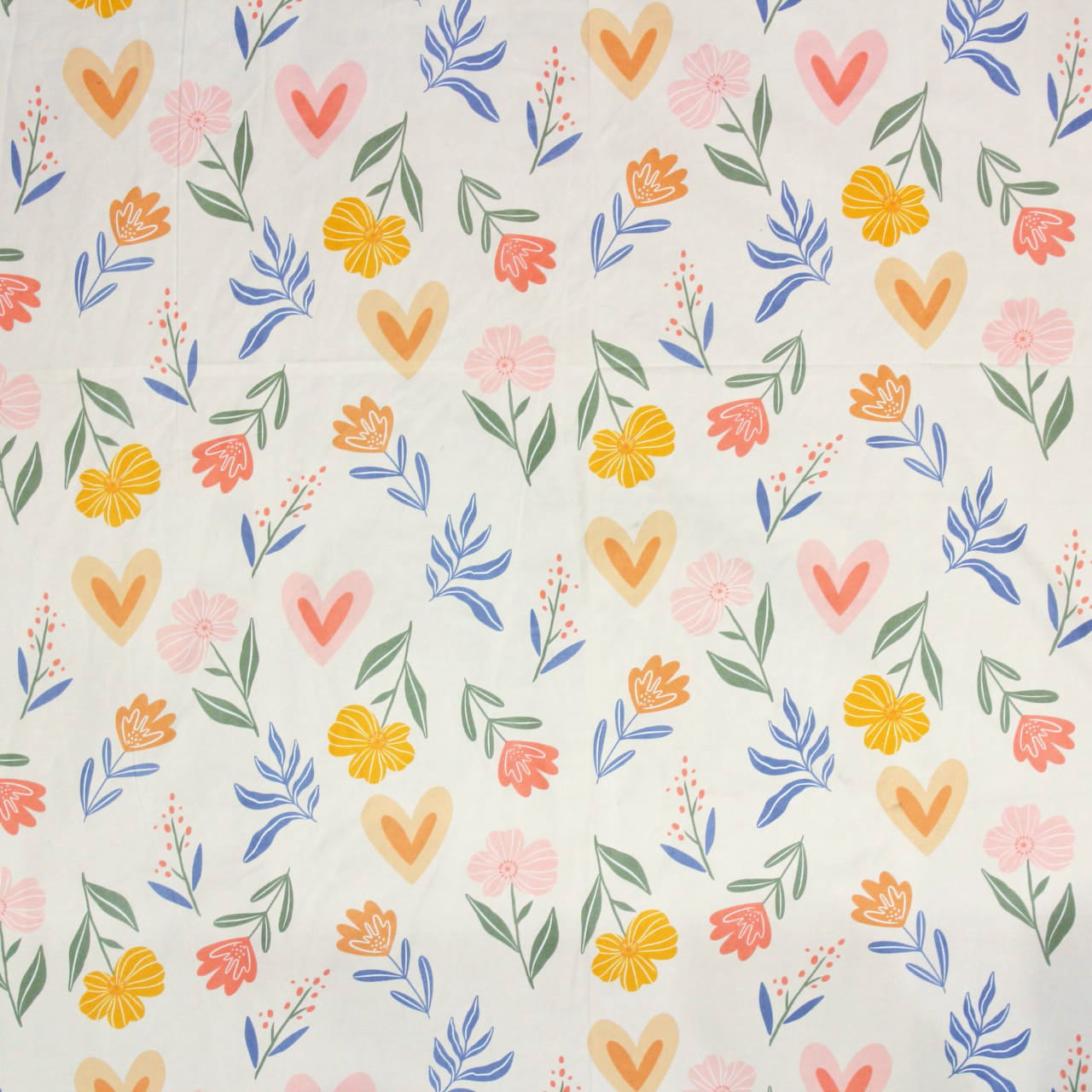 Cotton Floral Print 210 TC King Size Fitted Bedsheet In Multicolor At Best Prices