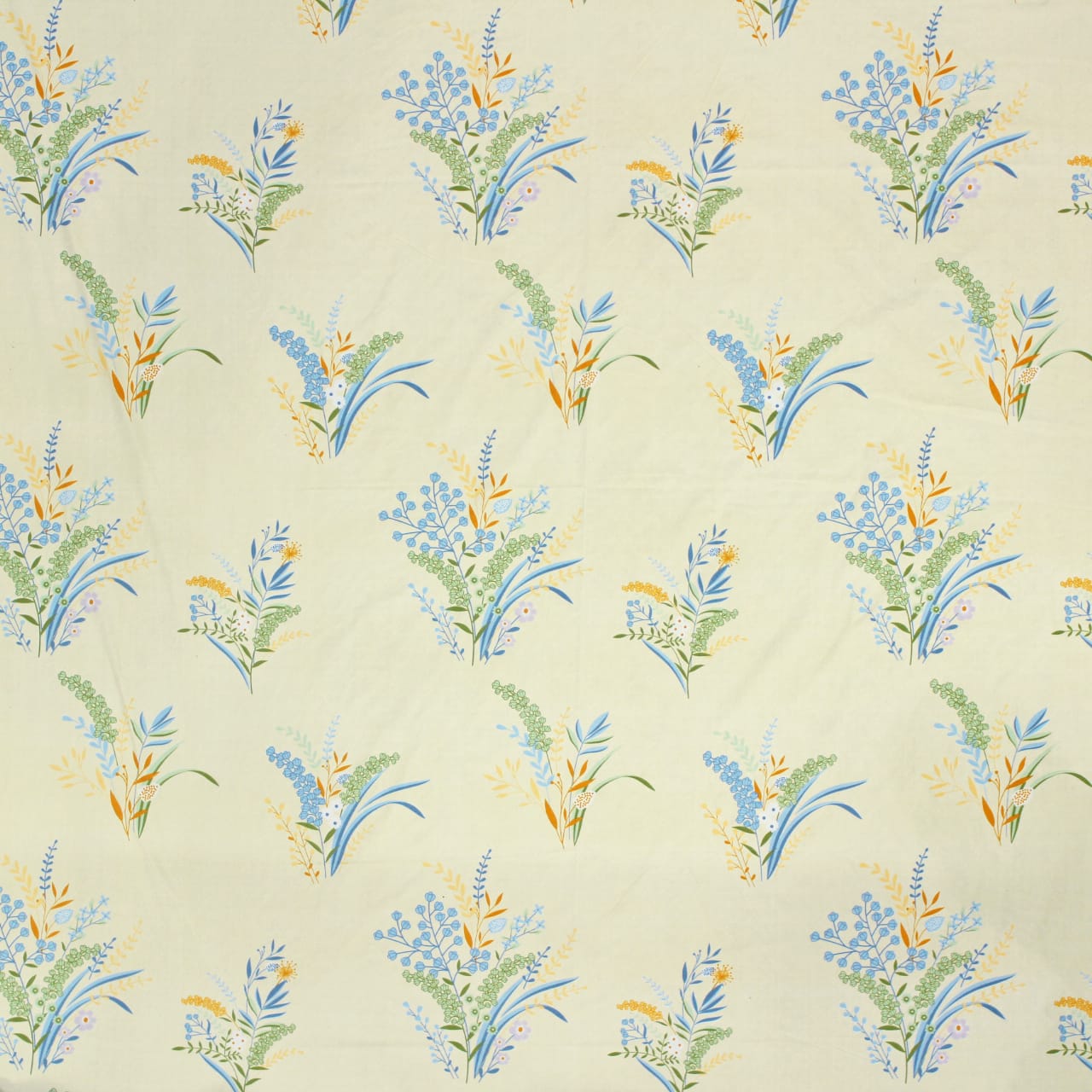 Cotton Floral Print 210 TC King Size Fitted Bedsheet In Multicolor Online In India