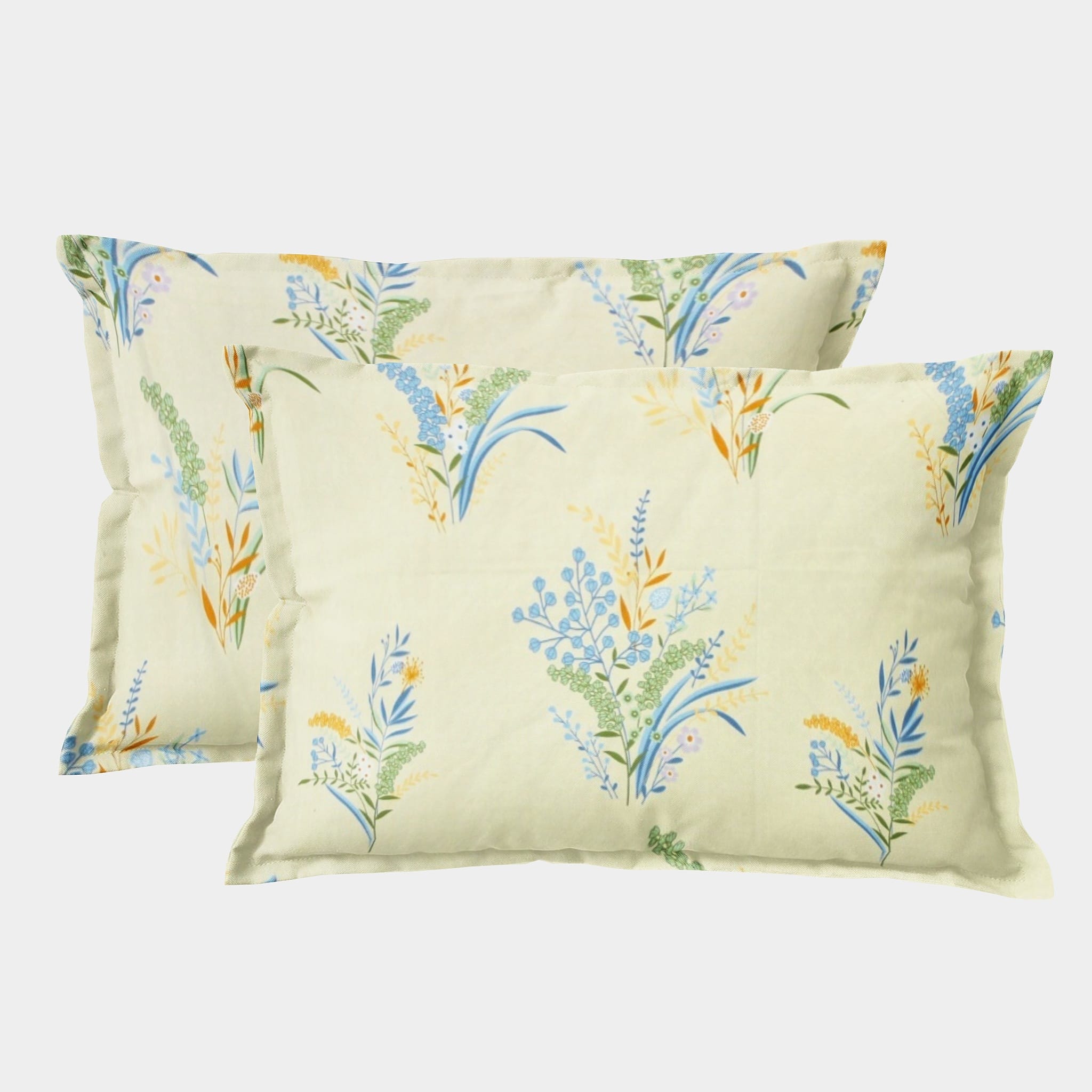 Soft Floral Print Pillow Cover Set In Multicolor Online At Best prices(2 Pcs)