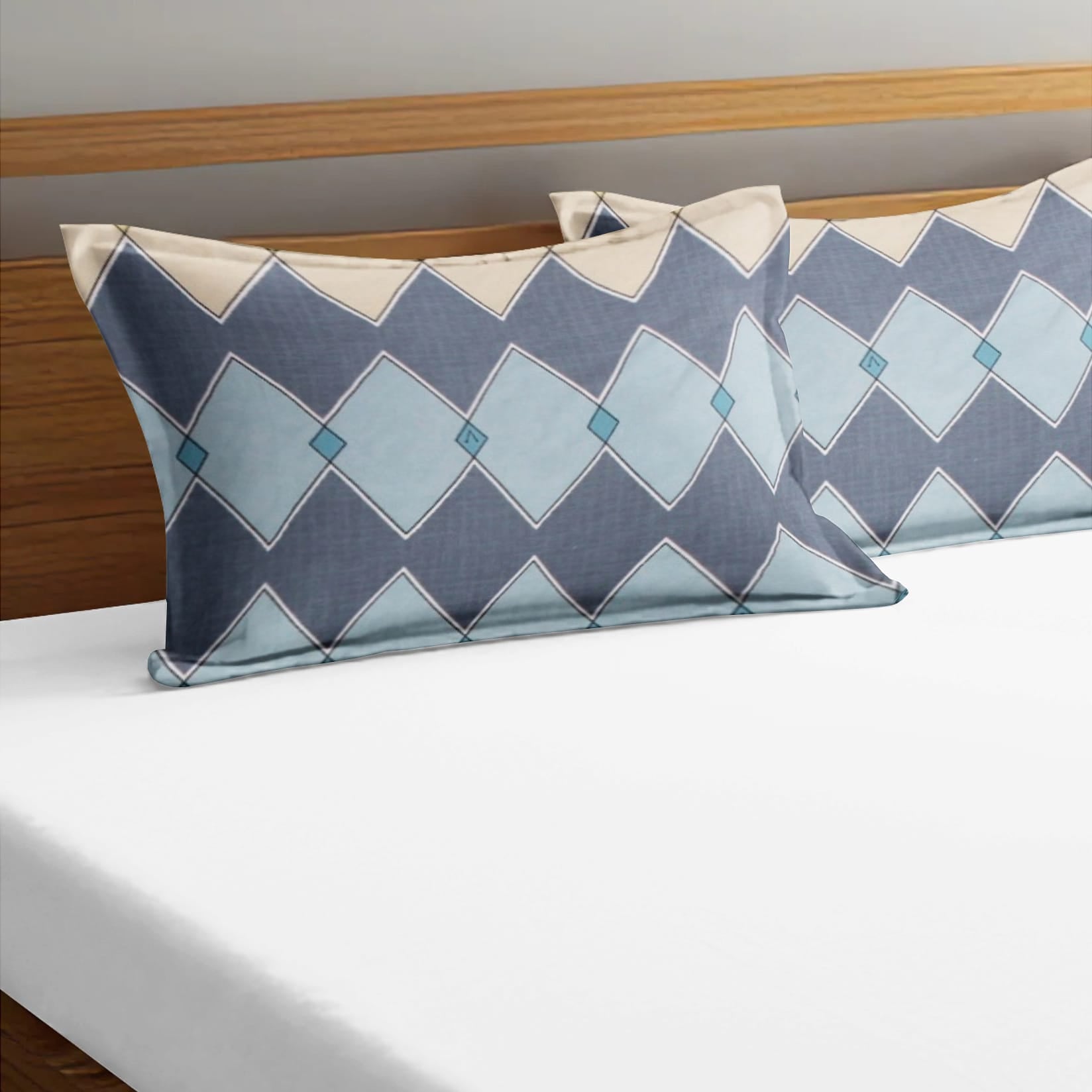 Soft Geometrical Print Pillow Cover Set In Multicolor Online At Best prices(2 Pcs)