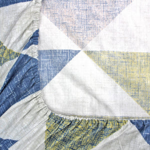 Cotton Geometrical Print 210 TC king Size Fitted Bedsheet In Multicolor Online In India