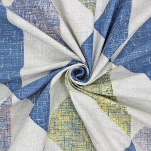 Cotton Geometrical Print 210 TC king Size Fitted Bedsheet In Multicolor Online In India