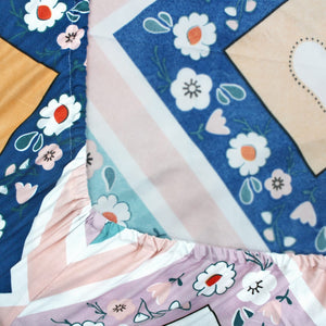Cotton Floral Print 210 TC king Size Fitted Bedsheet In Multicolor Online In India