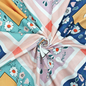 Best Microfiber Floral print Reversible AC Dohar Blanket In Multicolor