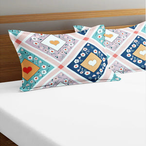 Soft Floral Print Pillow Cover Set In Multicolor Online At Best prices(2 Pcs)