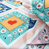 Cotton Floral Print 210 TC king Size Fitted Bedsheet In Multicolor Online In India