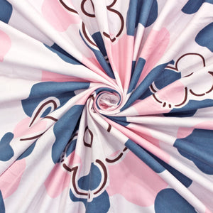 Soft Cotton Floral Print 210 TC Fitted Bedsheet In Multicolor At Best Prices