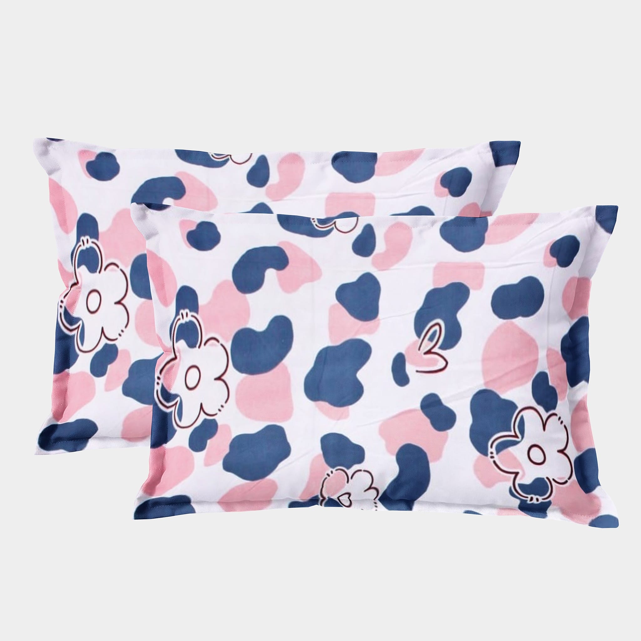Printed Floral Set of 2 Pcs Pillow Cover - Multicolor
