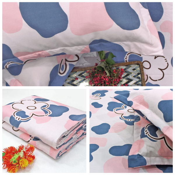 Multicolor Festive Collection Floral Dohar Bedsheet Set (4 Pc) online in India
