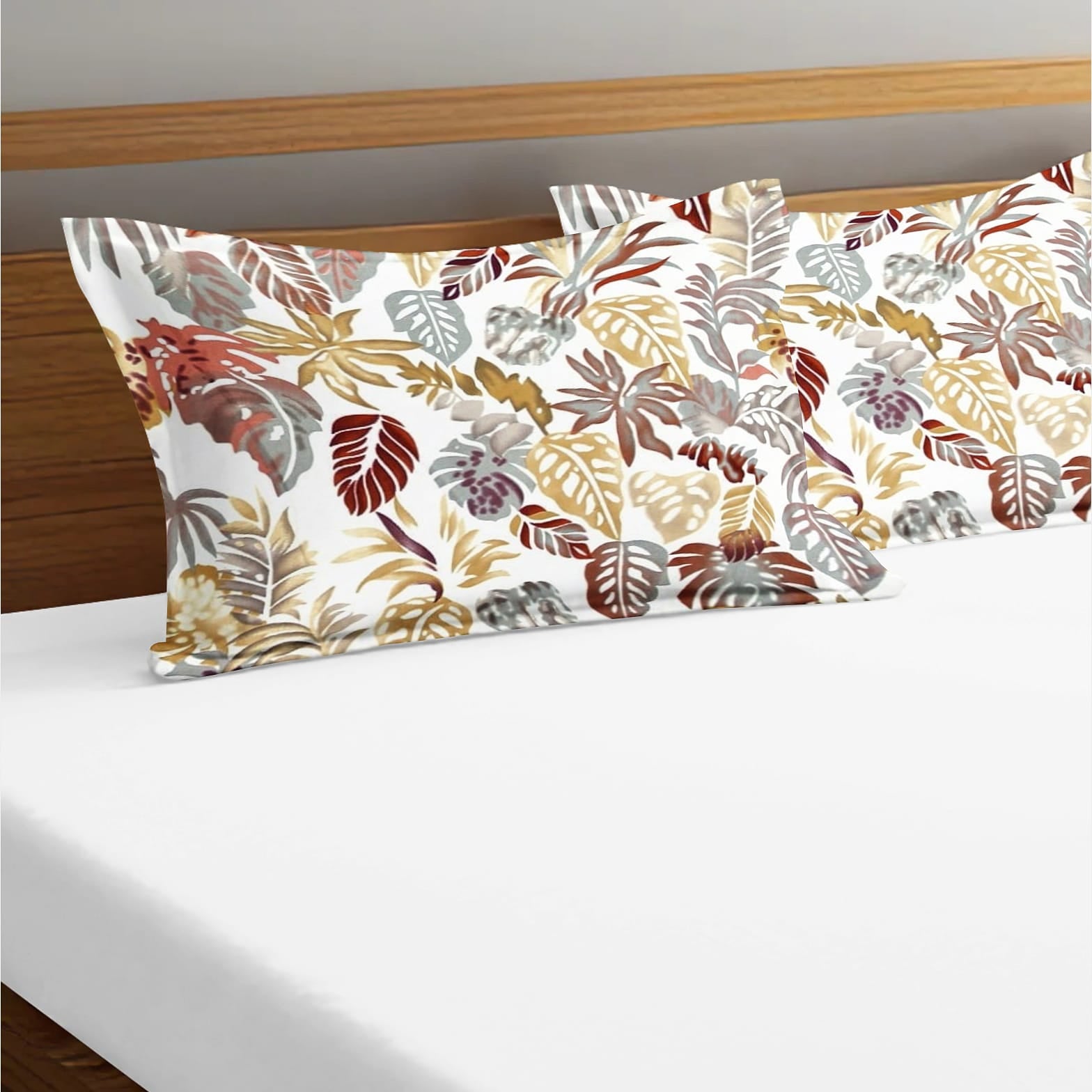 Printed Floral Set of 2 Pcs Pillow Cover - Multicolor