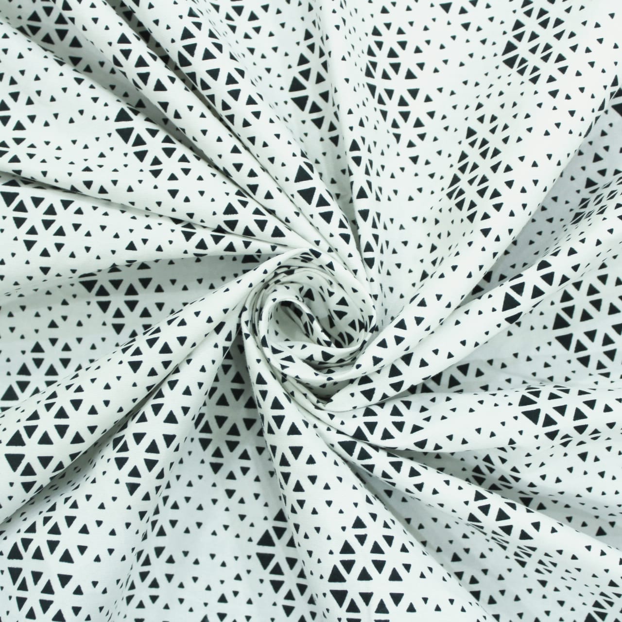 Cotton Floral Print 210 TC King Size Fitted Bedsheet In Black