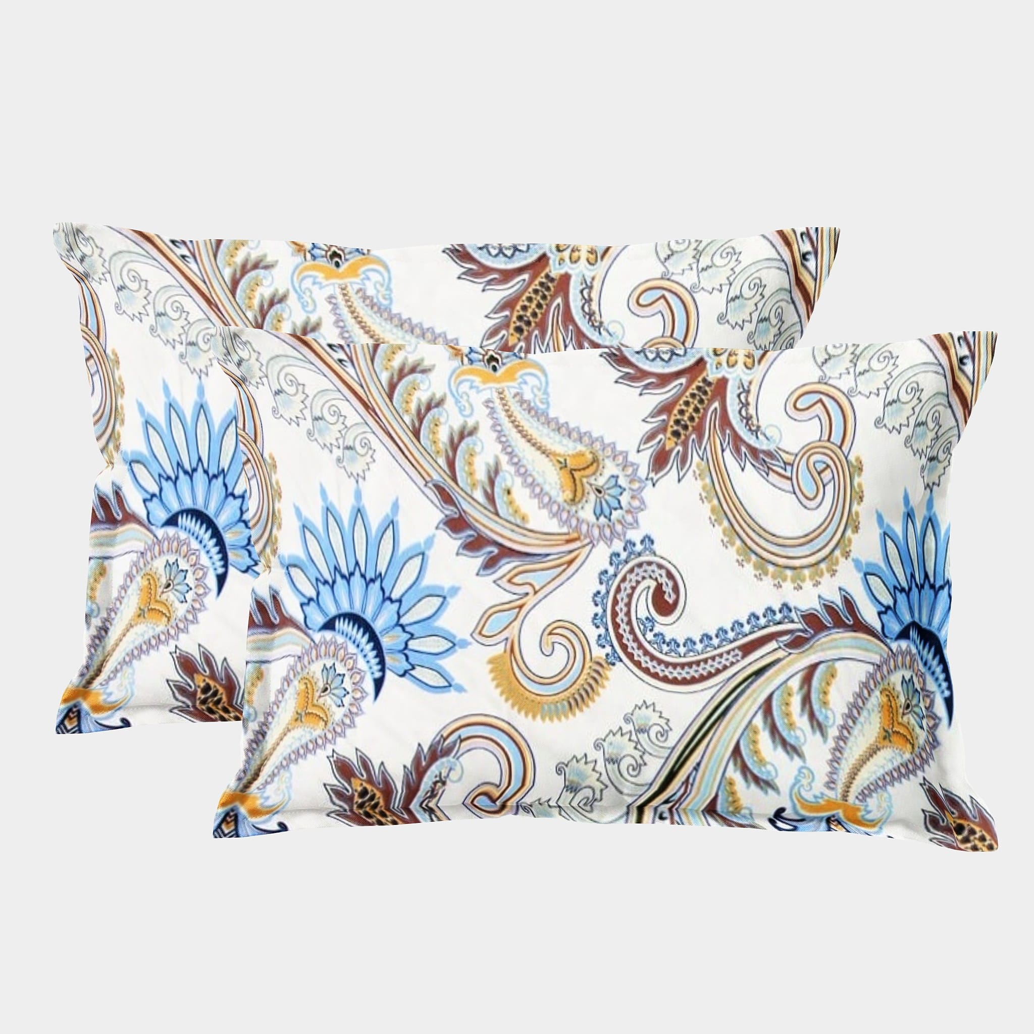 Soft Floral Print Pillow Cover Set In Multicolor Online At Best prices(2 Pcs)