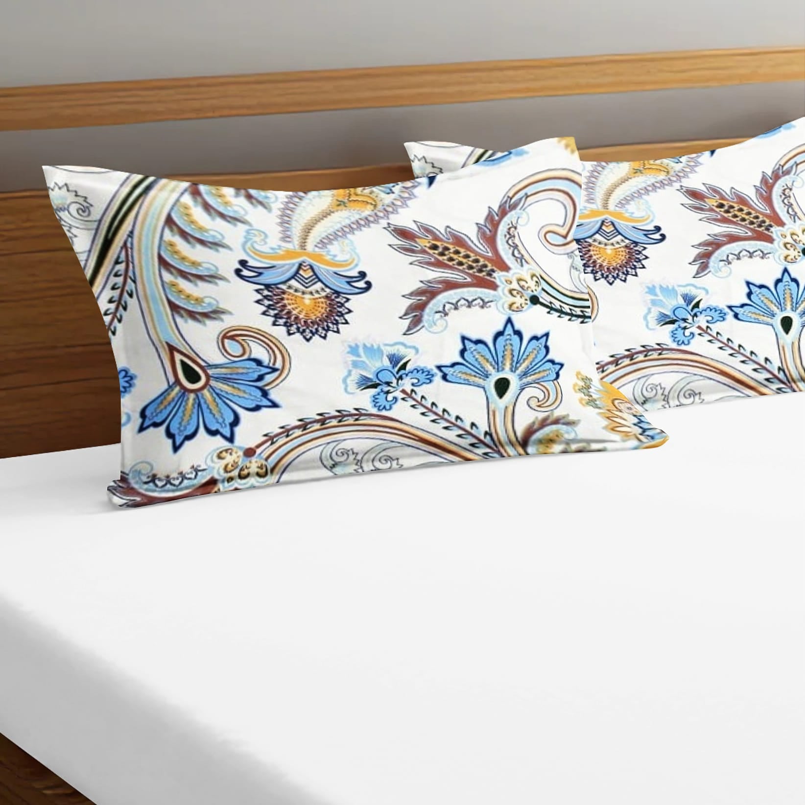 Soft Floral Print Pillow Cover Set In Multicolor Online At Best prices(2 Pcs)