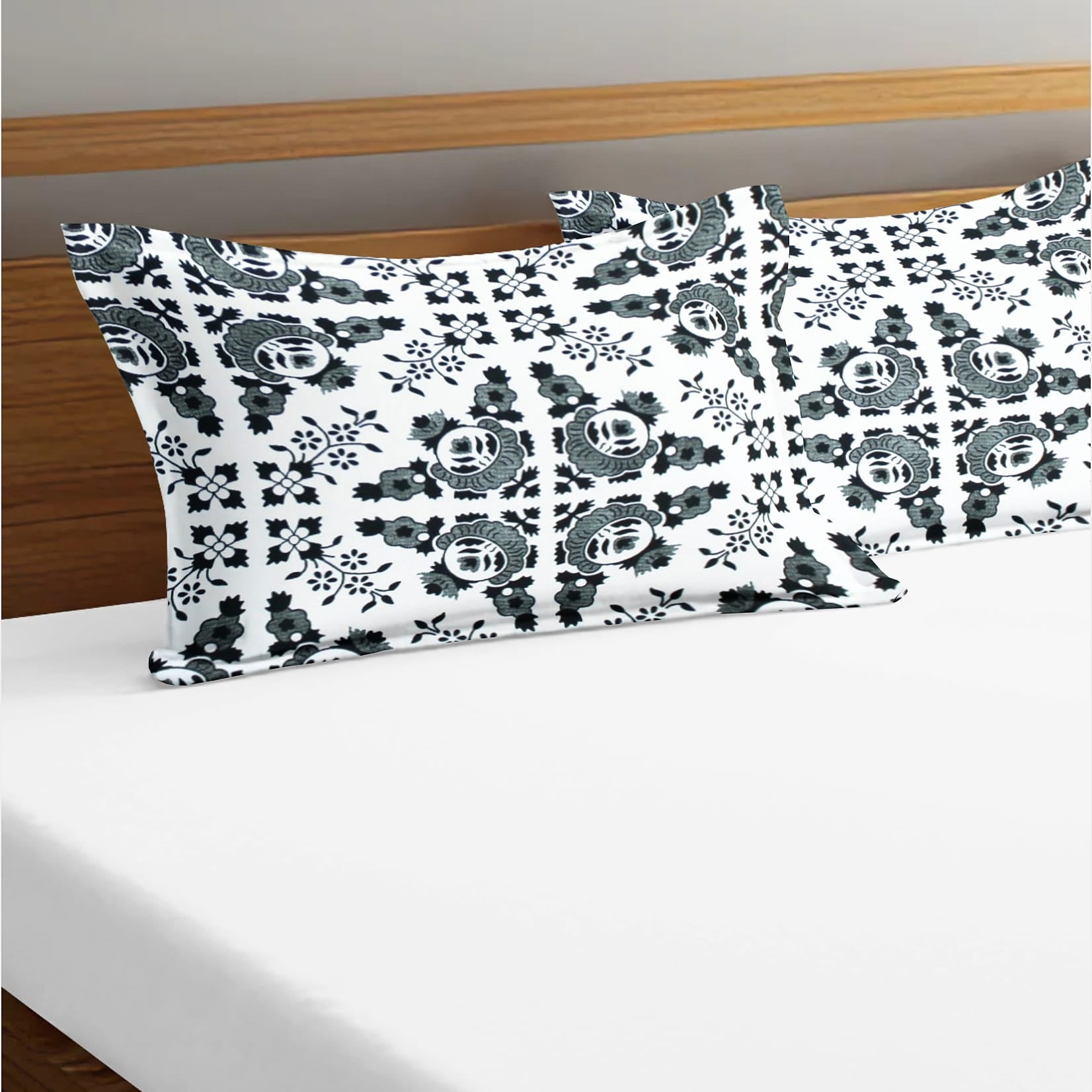 Printed Floral Set of 2 Pcs Pillow Cover - Multicolor