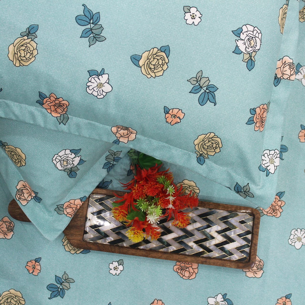 Full View Fitted Bedsheet with Pillow Cover