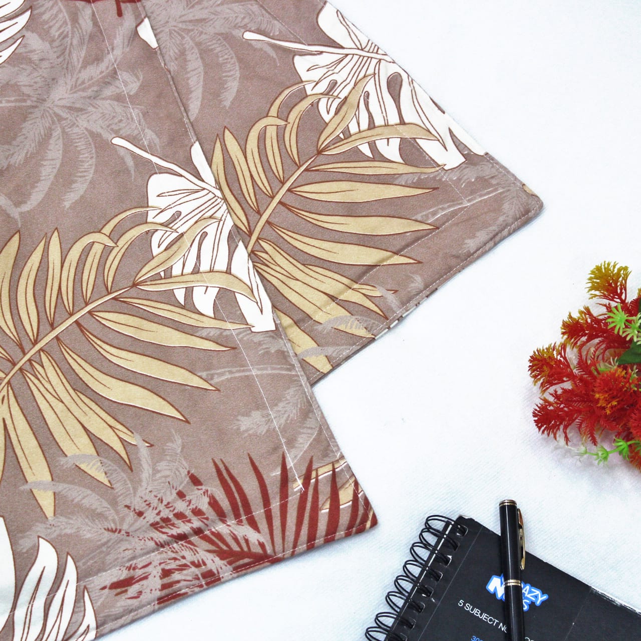 Microfiber Floral Reversible AC Dohar Blanket, Brown